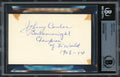 Johnny Coulon Autographed 3x5 Index Card Bantamweight Champion Beckett BAS #12516824