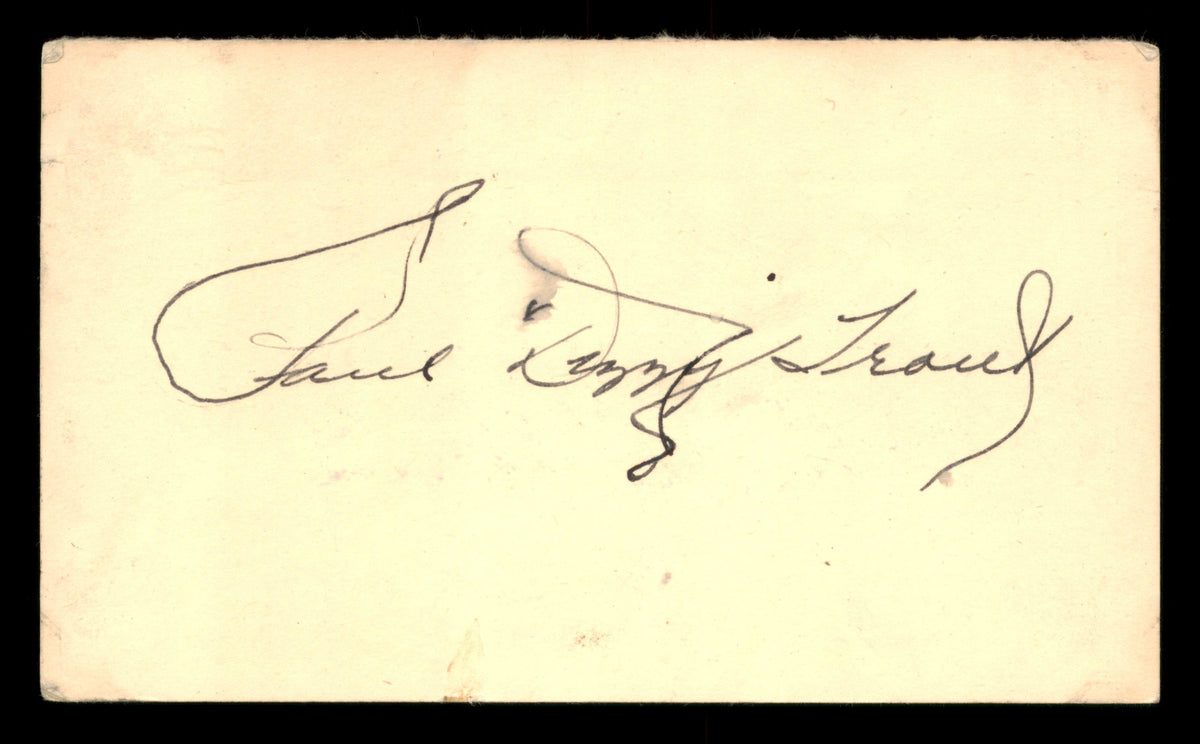 Paul "Dizzy" Trout Autographed 3.25x5.5 Government Postcard Detroit Tigers SKU #201456