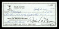 Willie McCovey Autographed 2.75x6 Check San Francisco Giants 1433 SKU #201490