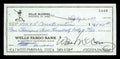 Willie McCovey Autographed 2.75x6 Check San Francisco Giants 1446 SKU #201497