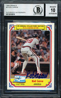 Rod Carew Autographed 1984 Topps Drake's Card #5 California Angels Auto Grade 10 Beckett BAS #12510574