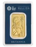 1 oz British Gold Britannia Bar w/ Assay