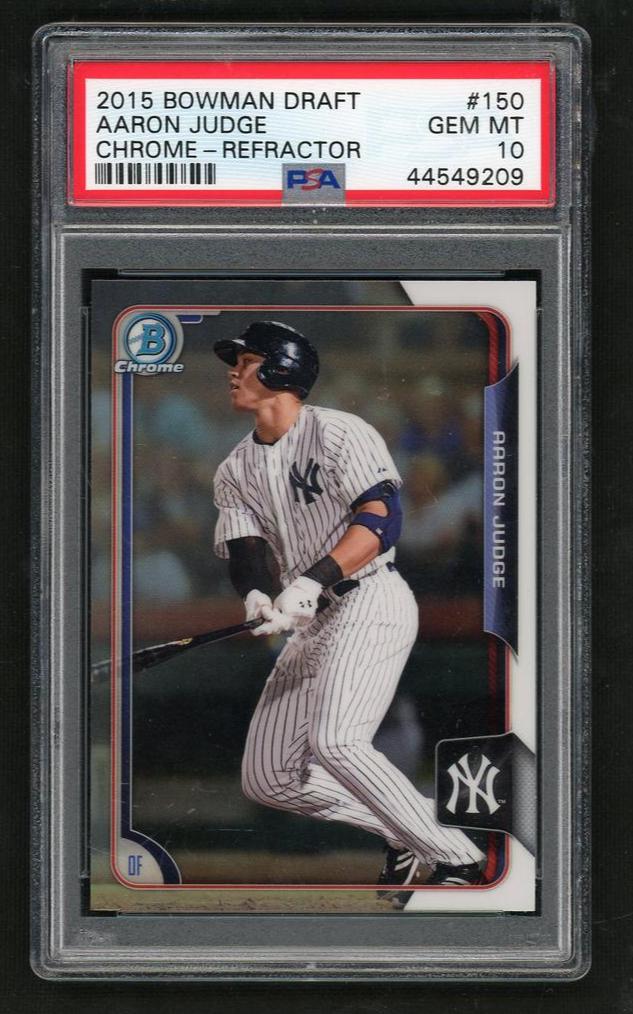 2015 Bowman Draft Chrome Refractor Aaron Judge #150 PSA 10