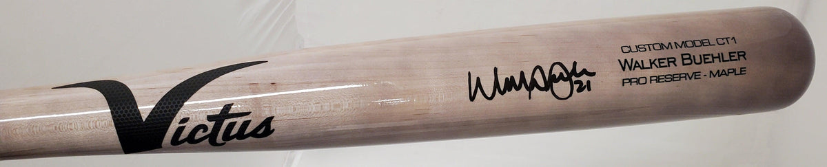 Walker Buehler Autographed Blonde Victus Game Model Bat Los Angeles Dodgers Beckett BAS QR Stock #193767