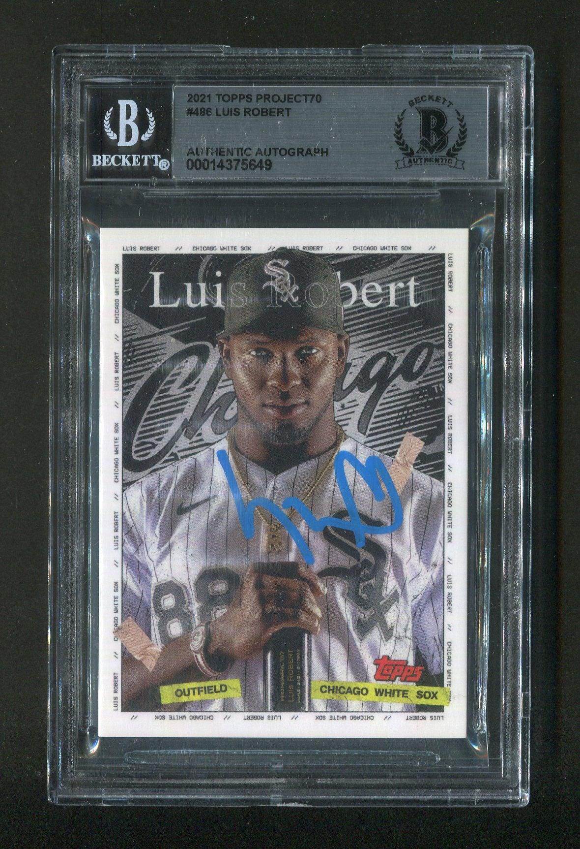 2021 Luis Robert BGS 10 Autograph Topps Project70 #486 Signed Rookie Baseball Card