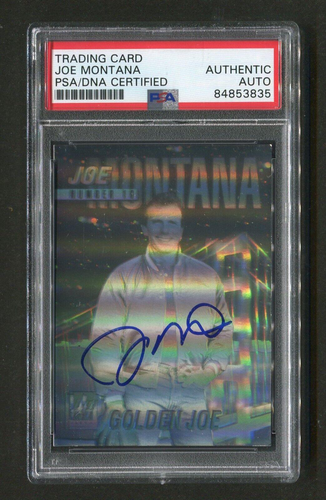 1991 Joe Montana PSA/DNA Authentic Autograph Arena Hologram Signed Football Card