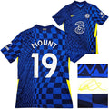 Chelsea F.C. Mason Mount Autographed Blue Nike Jersey Size M in Gold Beckett BAS Stock #196481
