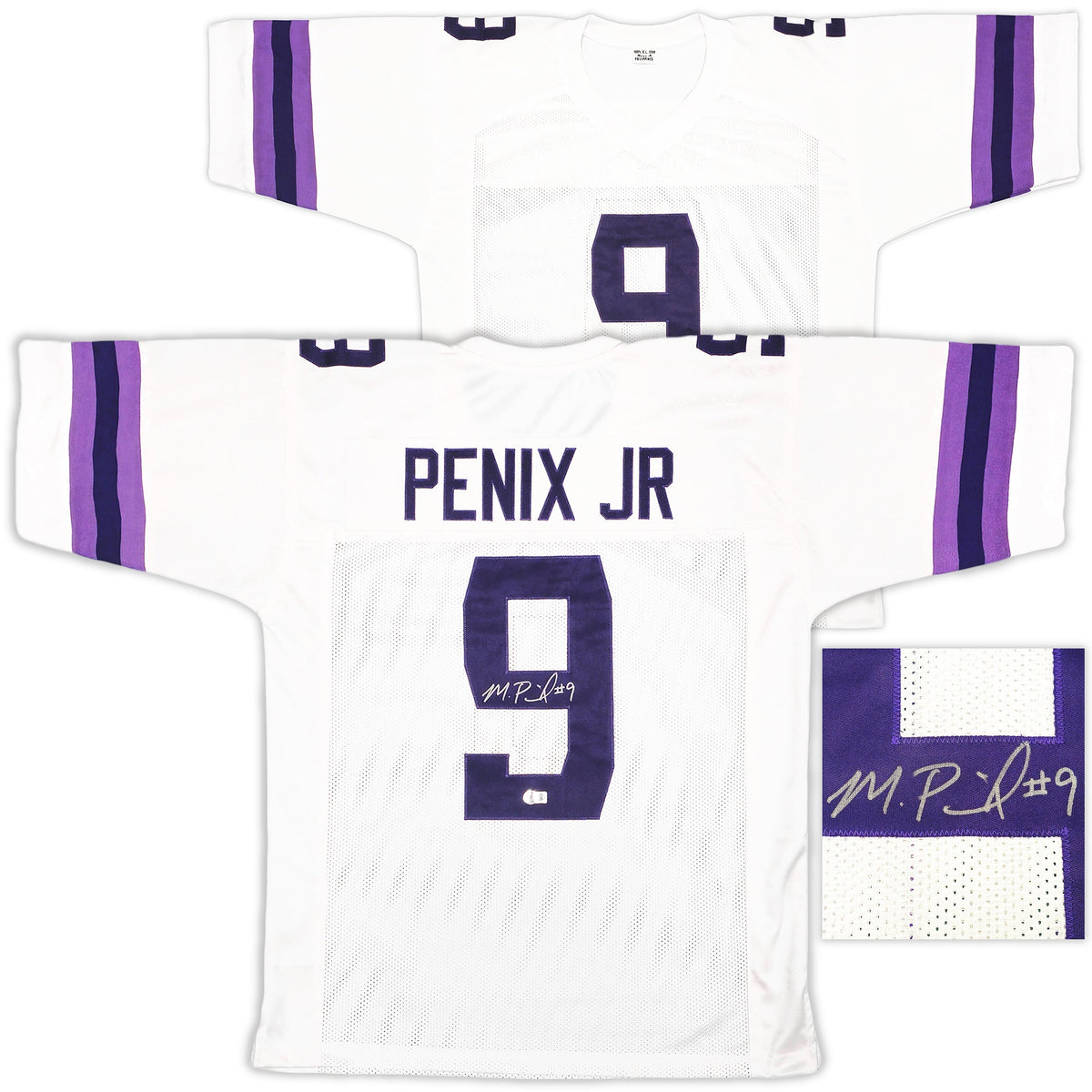Washington Huskies Michael Penix Jr. Autographed White Jersey Beckett Witness QR