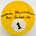 Willie "Hustler" Mosconi Autographed Billiards Pool Ball #1 "Mr. Billiards" JSA #AP63462