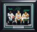 Larry Bird, Kevin McHale & Robert Parrish Autographed Framed 16x20 Photo Boston Celtics Beckett BAS Witness