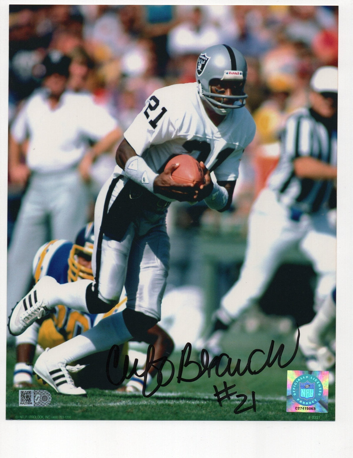 Cliff Branch #21 Signed 8x10 Photo (AIV AA23994)