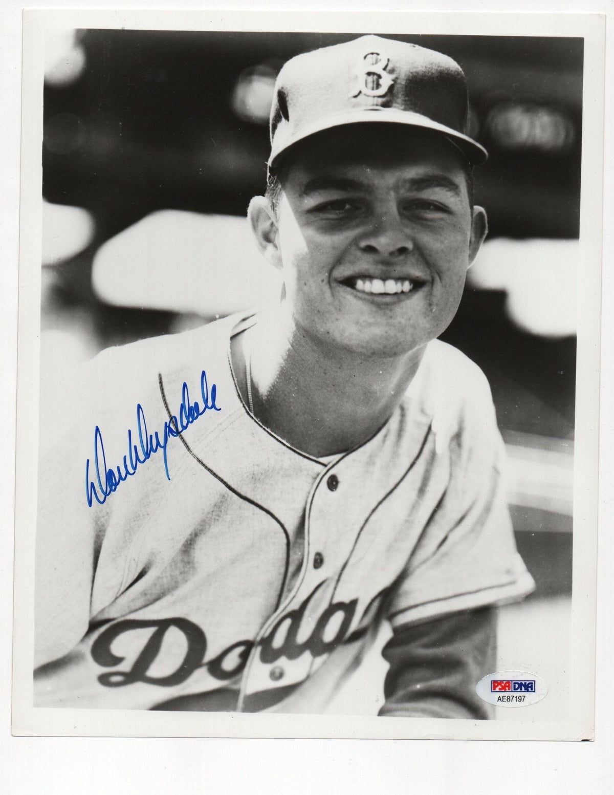 Don Drysdale Signed 8x10 Photo (PSA AE87197)