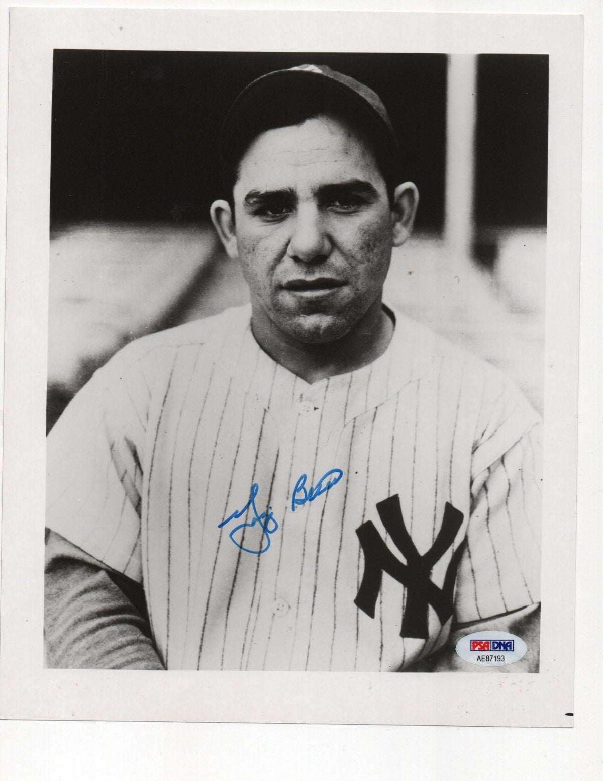 Yogi Berra Signed 8x10 Photo (PSA AE87193)