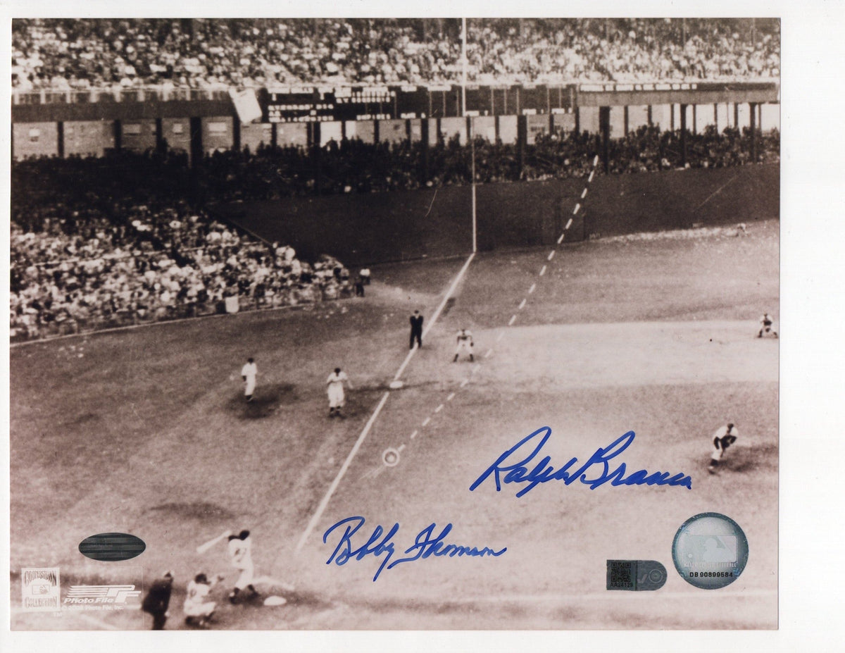 Bobby Thomson & Ralph Branca Signed 8x10 Photo (AIV AA24129)