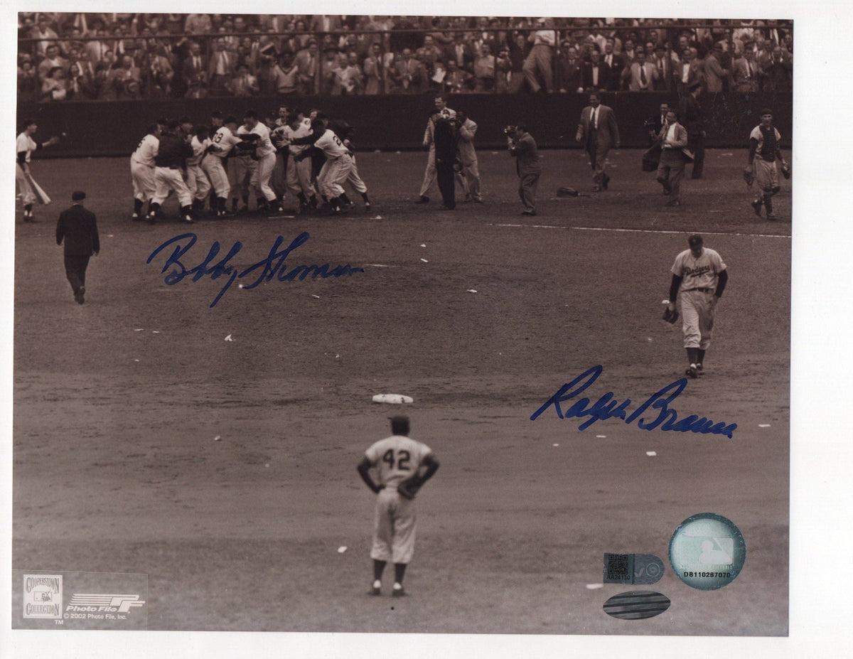 Bobby Thomson & Ralph Branca Signed 8x10 Photo (AIV AA24130)
