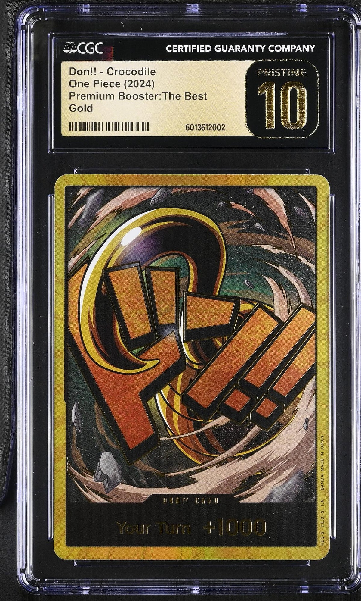 2024 Bandai One Piece Premium Booster The Best Gold Don!! - Crocodile CGC 10