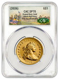 2026 1804 Draped Bust Dollar Gold Coin FDD CAC SP70 Battlefield
