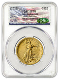 2026 1907 Saint-Gaudens High Relief $20 Gold Coin FDD CAC SP70 Flag
