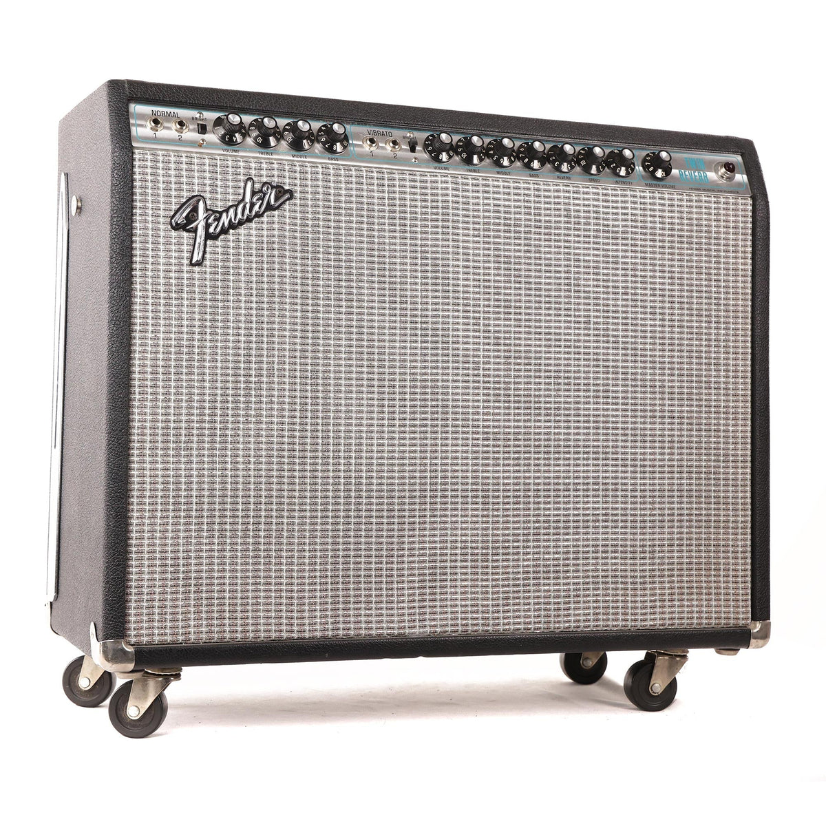 1975 Fender Twin Reverb Silverface 2x12 Combo Amplifier