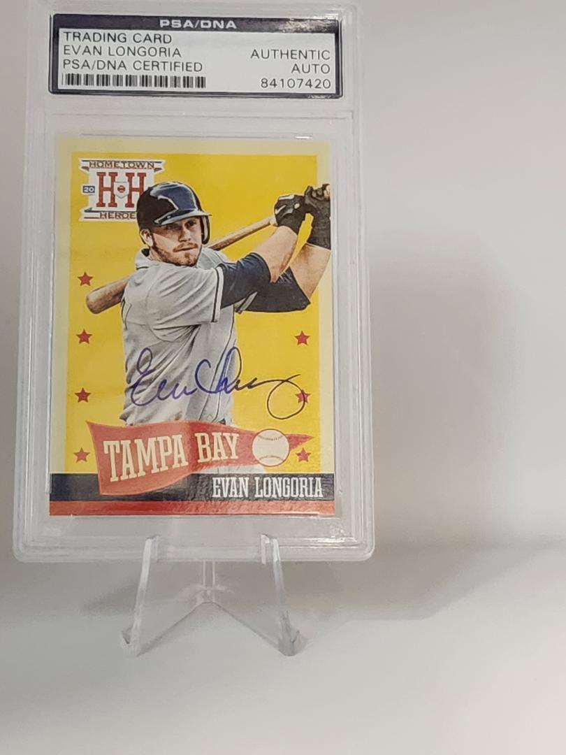 Evan Longoria Panini Signed Card PSA Authentic Auto