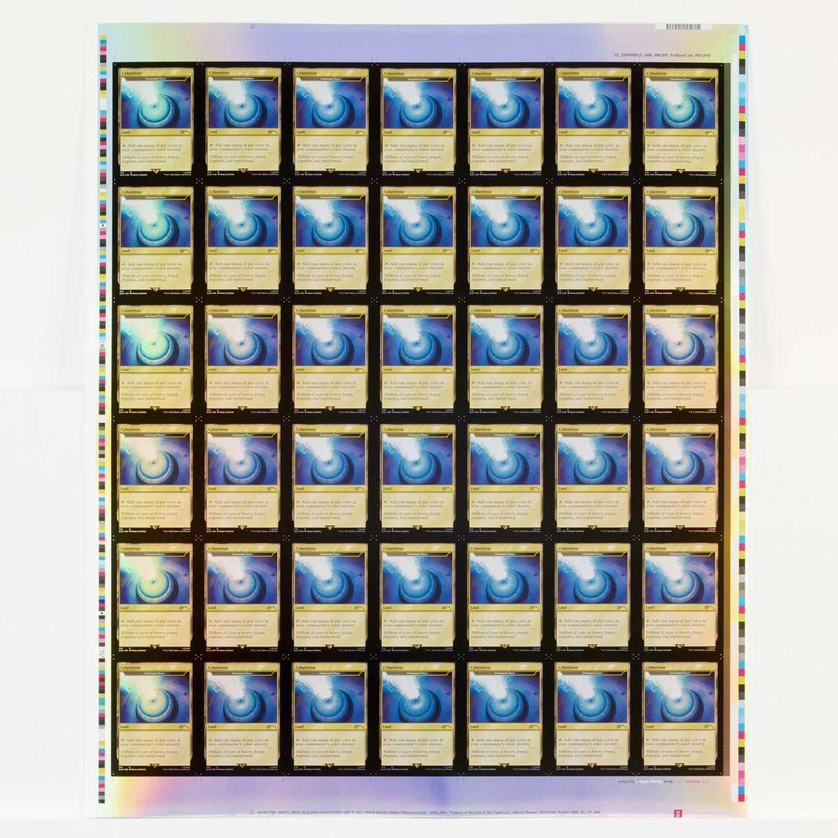 Magic the Gathering - Uncut Sheet: Secret Lair Drop: Transformers - Optimus Prime vs Megatron Cybertron Land (non-foil)