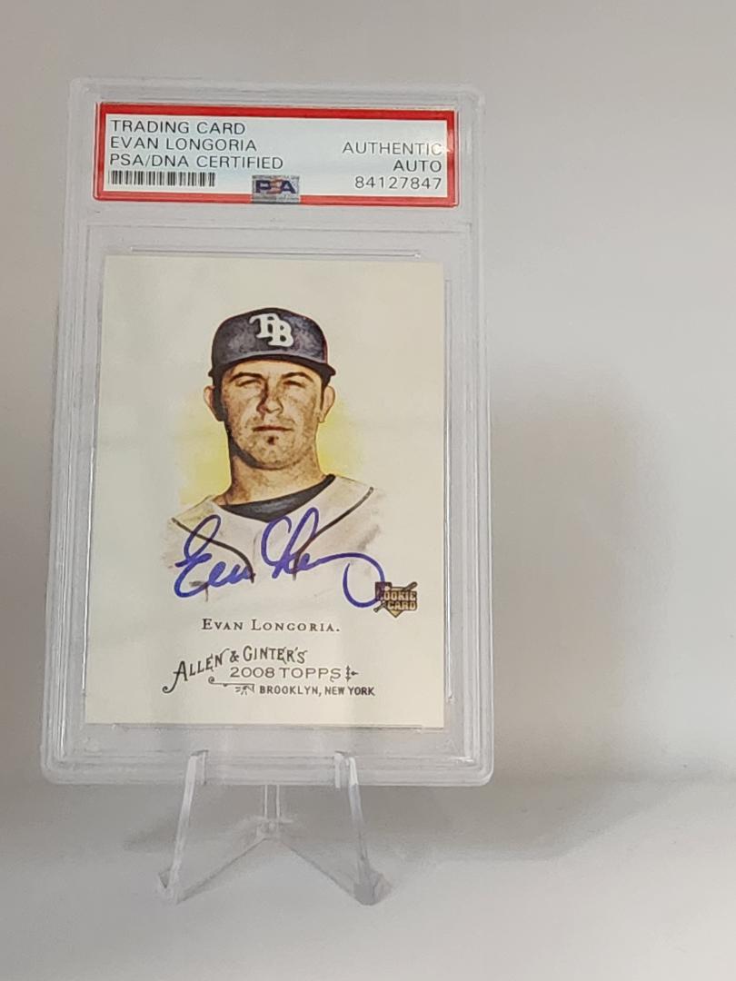 Evan Longoria Topps Allen & Ginters Signed Card PSA Authentic Auto