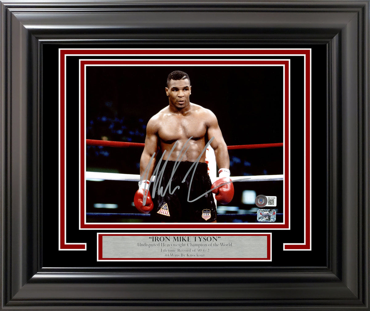 Mike Tyson Autographed Framed 8x10 Photo Beckett BAS