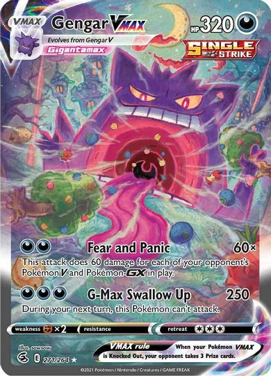 Gengar VMAX (Alternate Art Secret) (271/264) [Sword & Shield: Fusion Strike] (Near Mint Holofoil)