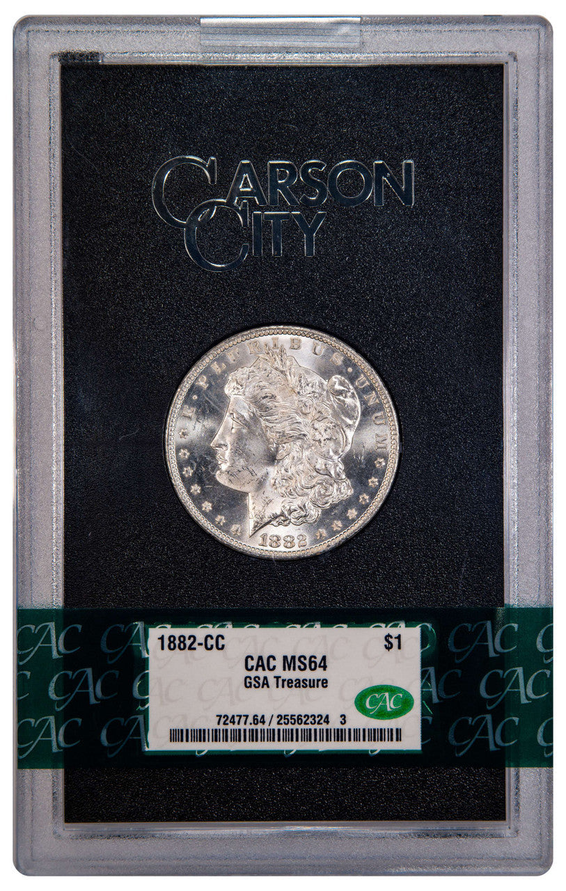 1882-CC $1 GSA Treasure Hoard Morgan Dollar CAC MS64