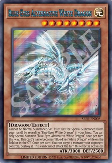 Blue-Eyes Alternative White Dragon (SBPR-EN003) [Miscellaneous Promotional Cards] (Moderately Played Limited)
