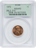 1972 1C Doubled Die Obverse RD Lincoln Cent PCGS MS64