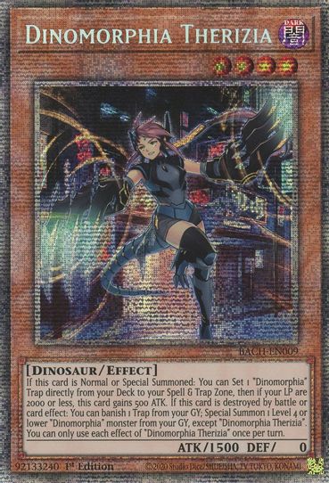 Dinomorphia Therizia (Starlight Rare) (BACH-EN009) [Battle of Chaos] (Lightly Played 1st Edition)