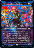 Hidetsugu, Devouring Chaos (Neon Blue) (431) [Kamigawa: Neon Dynasty] (Heavily Played Foil)