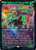 Hidetsugu, Devouring Chaos (Neon Green) (430) [Kamigawa: Neon Dynasty] (Heavily Played Foil)