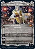 The Wandering Emperor (Showcase) (Foil Etched) (418) [Kamigawa: Neon Dynasty] (Heavily Played Foil)