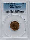 1909-S 1C VDB BN Lincoln Cent Genuine PCGS VF20