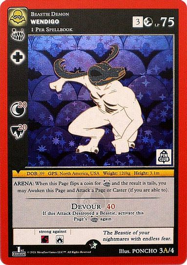 Wendigo - A (Nightfall Mystery Collection st Edition) (3A/4) [Miscellaneous Promos] (Moderately Played Holo)