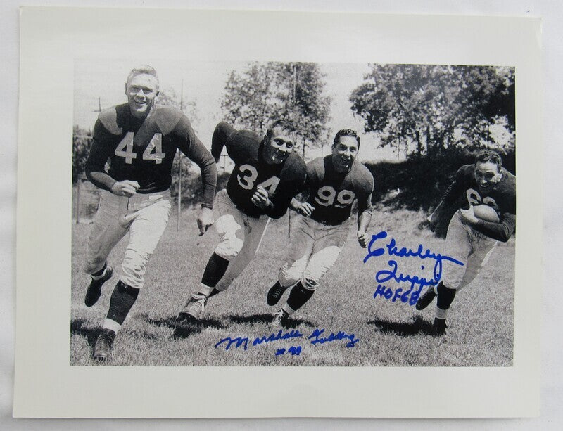 Charley Trippi Marshall Goldberg Signed 8.5x11 Photo I