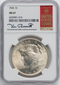 1924 $1 Peace Dollar NGC MS67