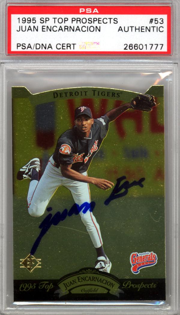 Juan Encarnacion Autographed 1995 Upper Deck SP Rookie Card #53 Detroit Tigers PSA/DNA #26601777