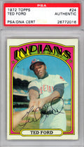 Ted Ford Autographed 1972 Topps Card #24 Cleveland Indians PSA/DNA #26772016