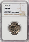 1915 5C NGC Plus Buffalo Nickel NGC MS67+