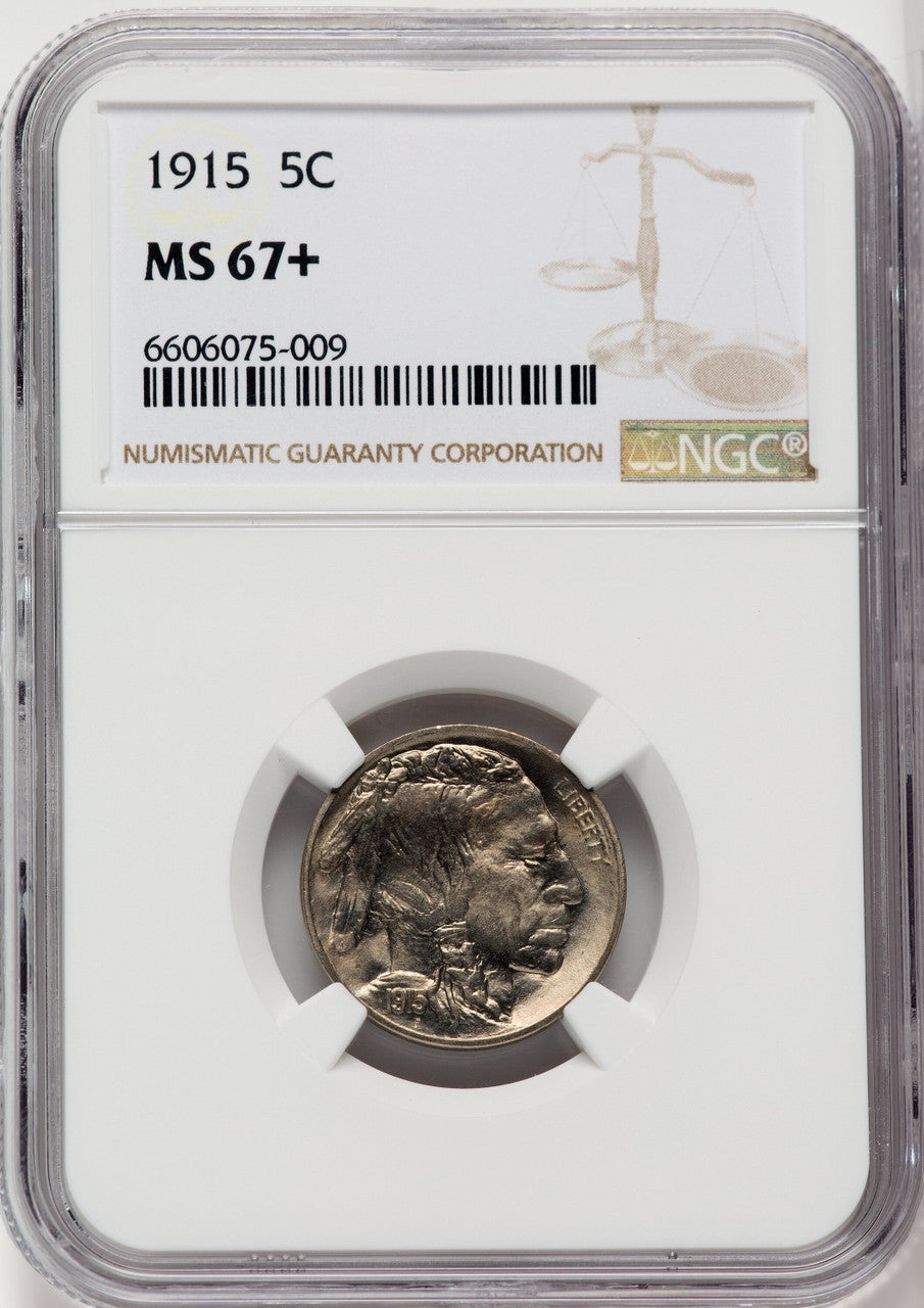 1915 5C NGC Plus Buffalo Nickel NGC MS67+
