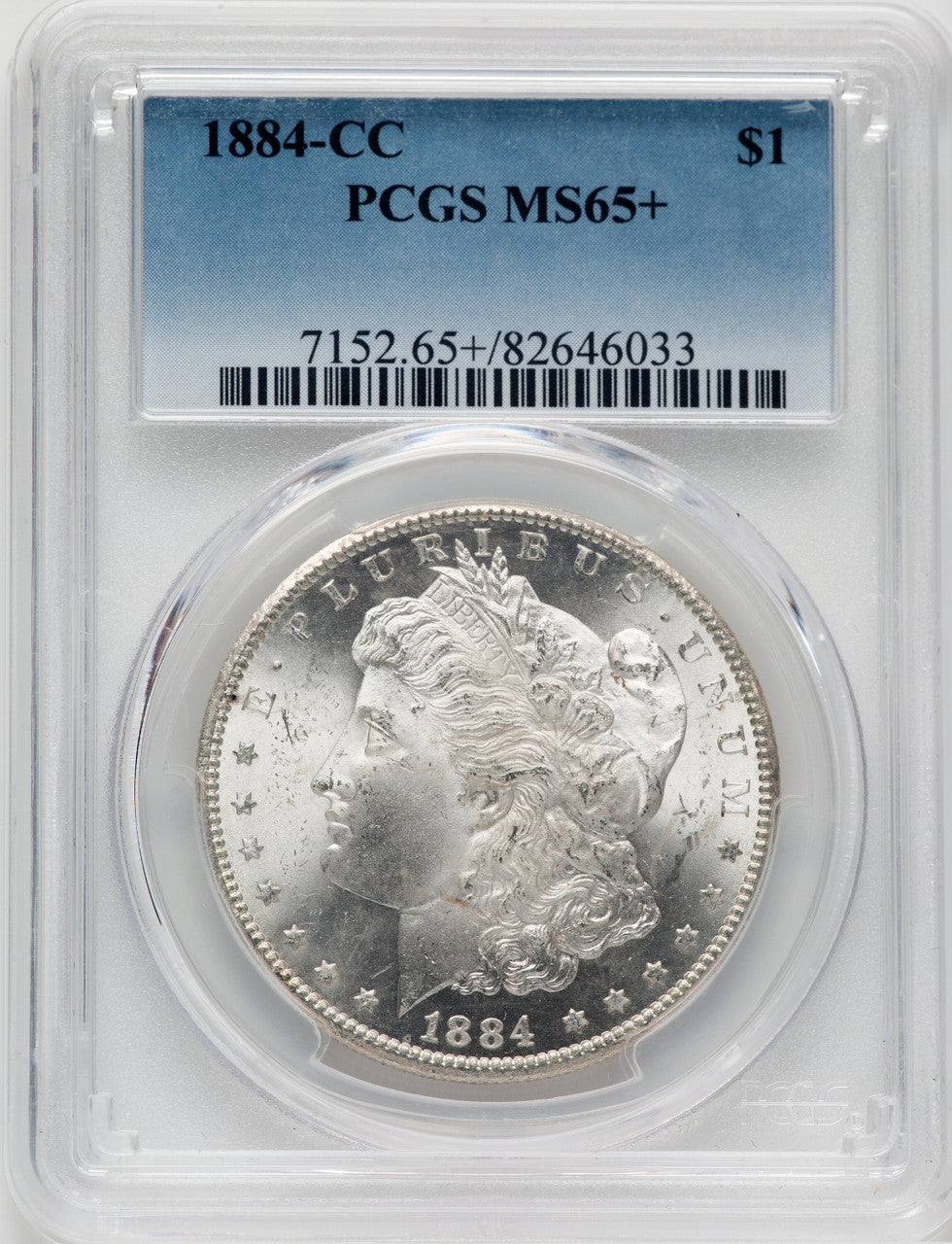 1884-CC $1 Morgan Dollar PCGS MS65+