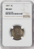 1897 5C NGC Plus Liberty Nickel NGC MS66+