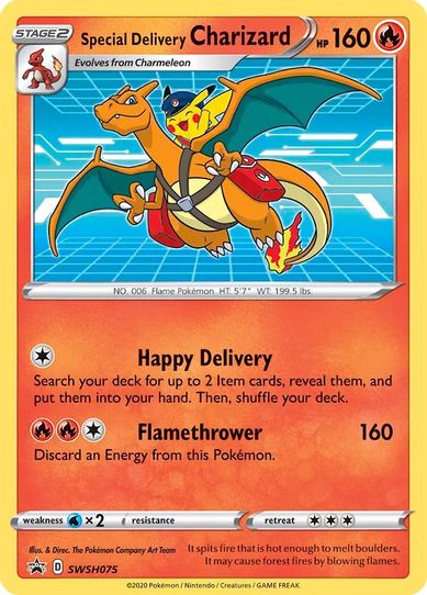 Special Delivery Charizard - SWSH075 (SWSH075) [SWSH: Sword & Shield Promo Cards] (Near Mint Holofoil)