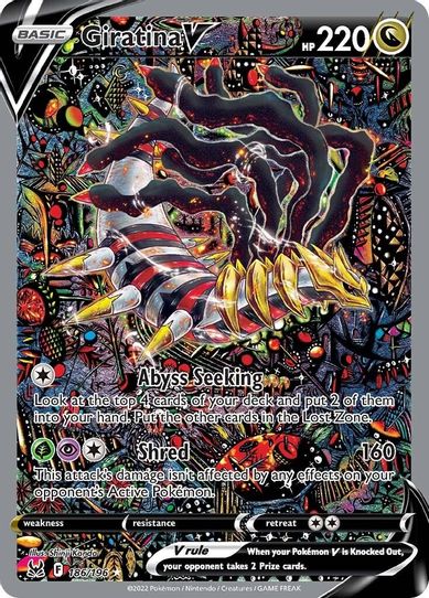 Giratina V (Alternate Full Art) (186/196) [Sword & Shield: Lost Origin] (Heavily Played Holofoil)