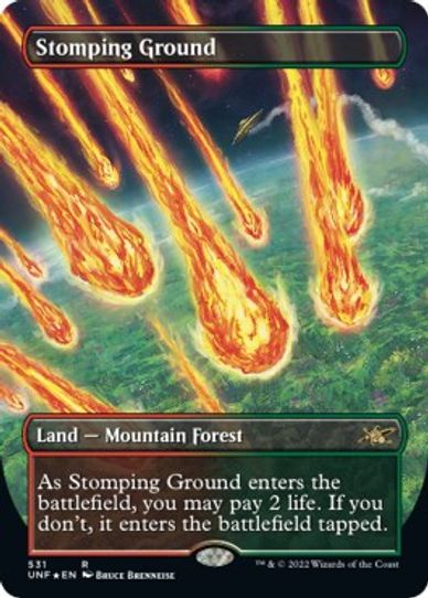 Stomping Ground (Borderless) (Galaxy Foil) (531) [Unfinity] (Near Mint Foil)