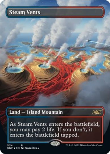 Steam Vents (Borderless) (Galaxy Foil) (534) [Unfinity] (Near Mint Foil)