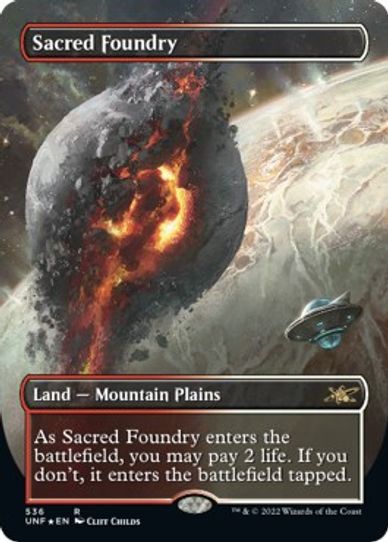 Sacred Foundry (Borderless) (Galaxy Foil) (536) [Unfinity] (Near Mint Foil)